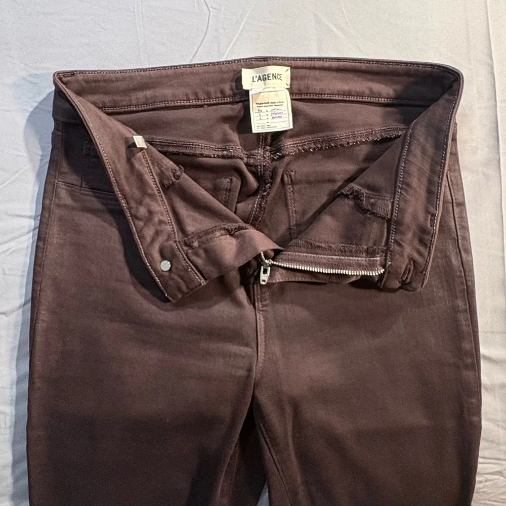 LAGENCE Margot Brown Coated High Rise Skinny Ankle Jeans Sz 29 🧡 - Picture 7 of 10